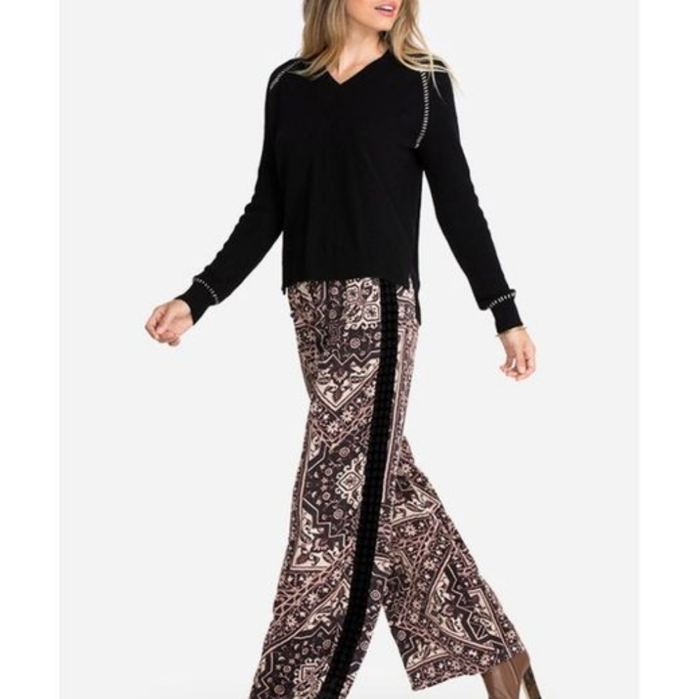 Johnny Was Ophelia Mixed Media Pants sz small NWT